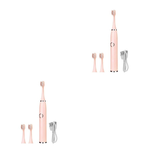 Naiovety Cepillo de 28000-37000 Cepillo de eléctrico IPX7 Cepillo de de viaje a prueba de agua, rosa, 5 modos, carga, 2 Rosado combinación 3 2piezas Naiovety CBP178663