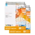 thumbnail image 2 of Kingart Mixed Media Sketchbook, 2 Pack, 8 x 10 inches, 60 White Sheet, 98lb/160gsm Micro-Perforated, 2 of 2