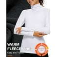 thumbnail image 5 of 3 Pack Turtleneck Long Sleeve Shirts Thermal Underwear for Women Long Johns Winter Clothes Warm Base Layer Tops Black-Black-White L, 5 of 7