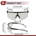 thumbnail image 4 of Gafas de montar en motocicleta Unique Bargains 1Pc, anti-reflejo, de tri-acetato de celulosa, lente gris claro, marco negro, 4 of 6