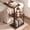 Walnut, variant on Swivel Side Table for Couch Arm, Adjustable C End Table for Recliner or Bed, Tv Trays with Storage Shelf for Small Spaces Small Nightstand Table for Living Room, Bedroom，2pc