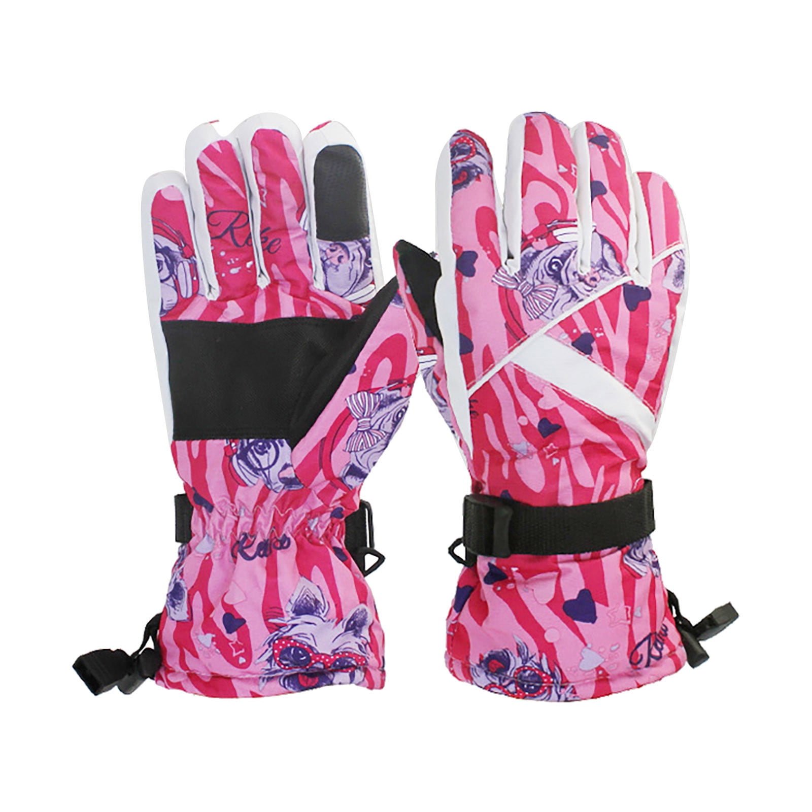 Fesfesfes Winter Warm Gloves Waterproof Windproof Snow Gloves Snowboard