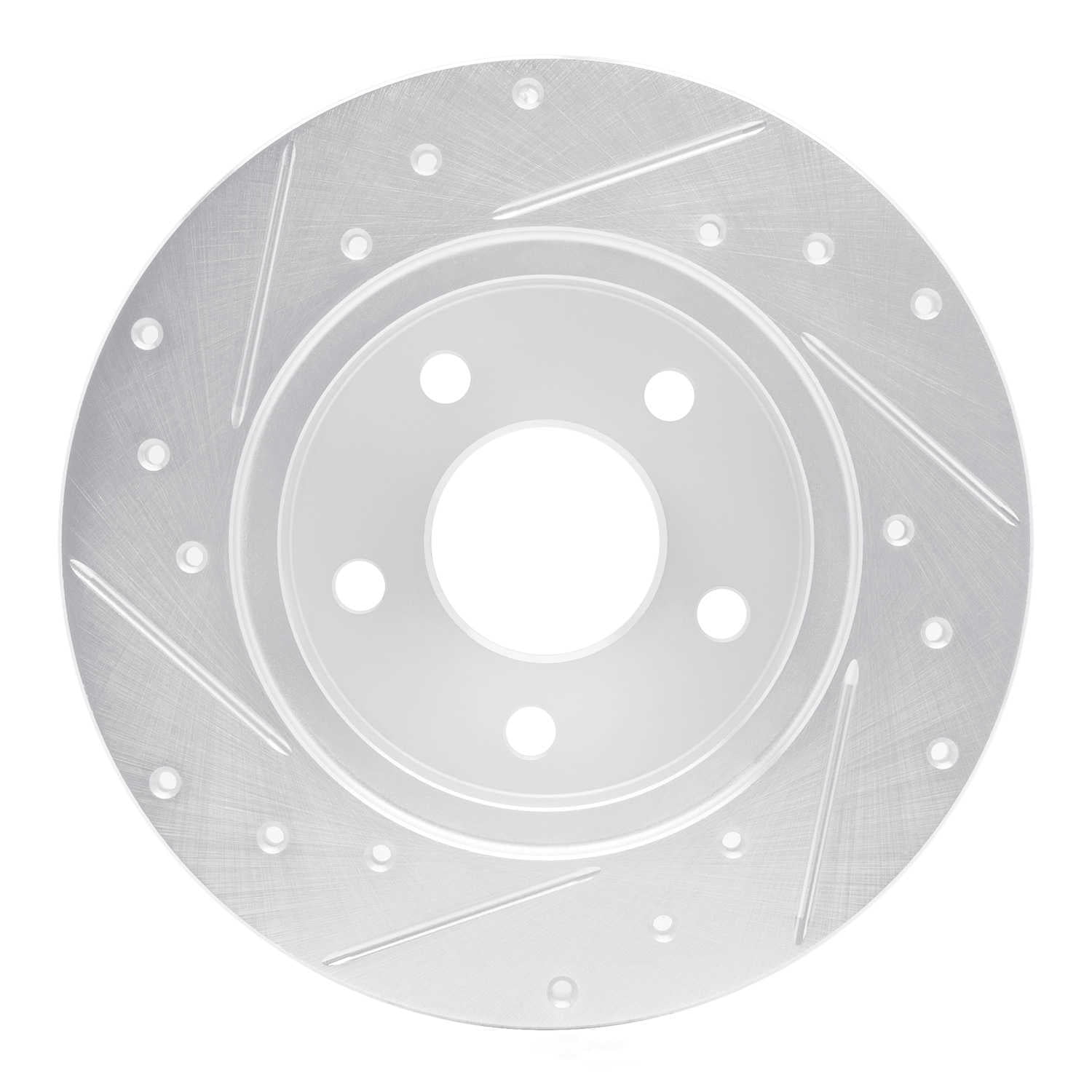 Dynamic Friction Company 631-53004R DFC Brake Rotor - Drilled And Slotted - Silver