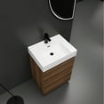 thumbnail image 2 of 24" Bathroom Vanity Unit, Single Sink With 2 Drawer Cabinet, Modern, Engineering Wood, Brown, Versatile Unit , Modern Undermount Double Drawer, Thoughtful Details, 2 of 7