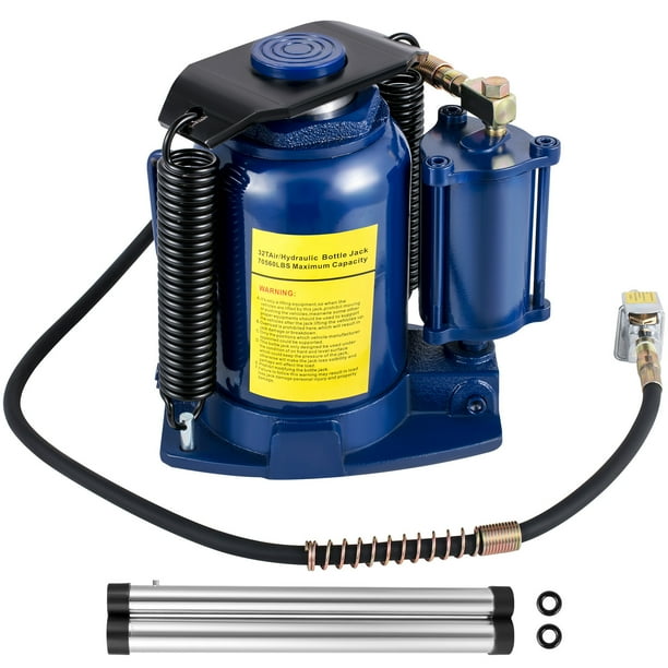 BENTISM Air Hydraulic Bottle Jack, 32 Ton/70550lbs, Pneumatic/Manual