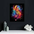 thumbnail image 4 of COMIO  - Music Wall Art Modern Musical Note Canvas Prints Beautiful Notes Beating on Staff Picture Decor Artwork for Party Home Living Room Bedroom, 4 of 4