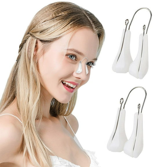 SPRING PARK 2Pcs/Set Nose Shaper, Super Soft Nose Clip,Beauty Nose Slimming Device for Men and Women Daily Use,Nose Beauty Up Lifting Ideal for Wide Nose, Low Nose, Inverted Nose
