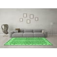 thumbnail image 3 of Ahgly Company Indoor Rectangle Abstract Emerald Green Modern Area Rugs, 2' x 5', 3 of 4