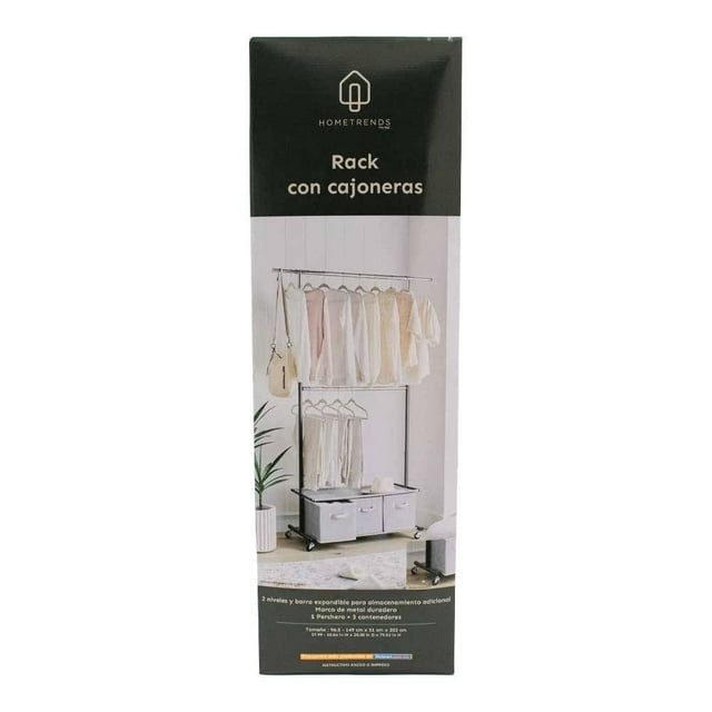 Rack Better Homes & Gardens para Ropa con Cajoneras y Ruedas