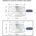 thumbnail image 2 of Car Sunshade Windshield Sun Shade, Titanium Silver Cloth Foldable Windshield Sun Shade Umbrella, 2 of 5