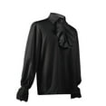 thumbnail image 4 of MEZZALL Toddler Boys Shirt Renaissant Lace Up Scottish Jacobite Classical Tops Lovely Dailywear, Black, 8-9 Years, 4 of 6