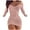 Pink, variant on Brilliant Fall Dresses for Women Plus Size Mini Bodycon Women's Sexy Solid V-Neck Long-sleeved Sheath Wrap Dress Black XXL