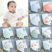 1Pcs Infant Baby Kids Feeding Saliva Towel Leaf Animal Triangle Bandana Bibs Best