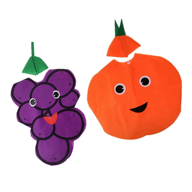 2x de Naranja Uva Fruta Tejida Cabritos Una Pieza Playa Ropa Accesorio Disfraz Tropical Salvador disfraz de frutas para niños