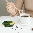 thumbnail image 6 of Disketp Fresh Avocados Funny Coasters,4 Pcs Leather Coasters With Holder, Perfect Housewarming Hostess Gifts,Protect Furniture From Water Marks Scratch, 6 of 9