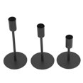thumbnail image 4 of Candelabros cónicos ANGGREK Negros Mate 3 Piezas Para Velas Cónicas Para Bodas, 4 of 8