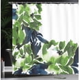 thumbnail image 3 of Ambesonne Floral Shower Curtain, Flowers in Watercolor Effect, 69"Wx75"L, Fern Green, 3 of 4
