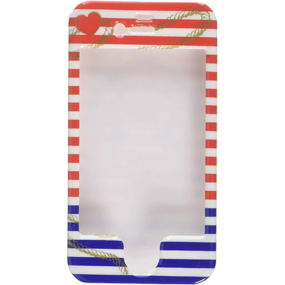 MOBO Etui ECMIPH4DSAILOR1 pour iPhone 4S - Plaque Frontale - Emballage de Vente au Détail - Bleu/rouge