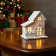 thumbnail image 5 of Darzheoy Lighted Wooden Christmas Village Villa Desktop Decoration for Holiday Decor Snow Scene with Lighting Festive Display, 5 of 5
