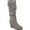 Grey, variant on Journee Womens Haze Wide Calf Wedge Knee High Boots