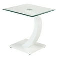 thumbnail image 5 of Furniture of America Navarre 3-Piece Glass Coffee Set with White Base, 5 of 20