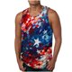 thumbnail image 2 of Tanques para Hombre para el Verano Solto Chaleco Impresión Deportivo Cuello Redondo, Casual, 2 of 6