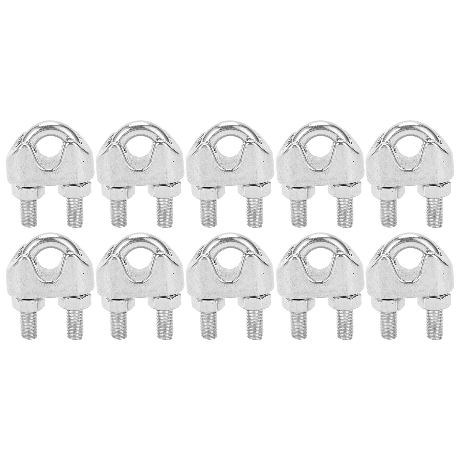 M8 Wire Rope Cable Clamp 5/16", 304 Stainless Steel U Bolt Saddle Fastener