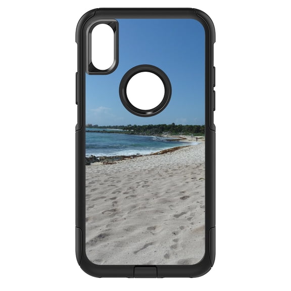 DistinctInk Custom SKIN / DECAL compatible with OtterBox Commuter for iPhone X / XS (5.8" Screen) - Beach Scene Akumal Mexico