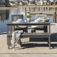 thumbnail image 3 of Walker Edison 4-Piece Simple Solid Wood Outdoor Patio Dining Set in Gray Wash, 3 of 10