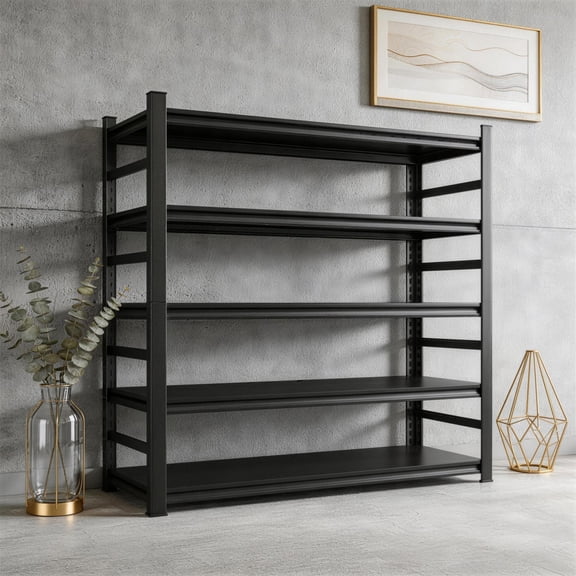 48"W Metal Shelving, Garage Shelves Series, Heavy Duty Storage Shelf, Large Industrial Steel Racks for Garage, Basement & Factories, Multifunctional Utility Shelving Unit, 18D*78H