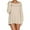 Beige, variant on Women's Sweater Ribbed Knitted Off Shoulder Long Sleeve Tunic Solid Elegant Fall Winter Clothes