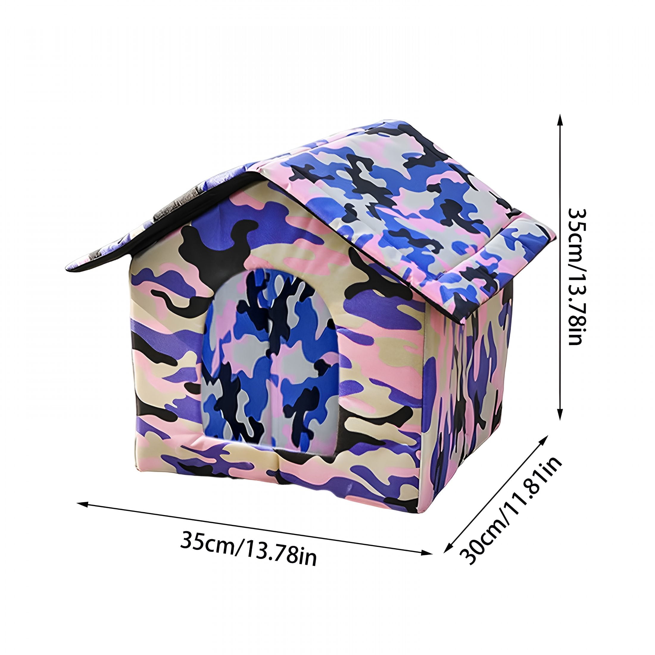 XIBUFE Insulated Outdoor Cat Shelter for Winter - Waterproof Feral Cat House with Thermal Warmth, Weatherproof Stray Pet Shelter with Foldable Design and Easy Clean Interior