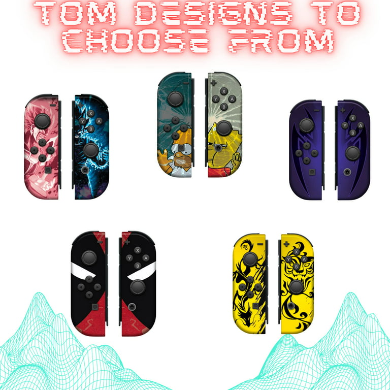 Limited Edition Nintendo Switch Joycons Custom by Dreamcontroller | Proudly Customized in The USA with Advanced Permanent Hydro-Dip Technology (Not