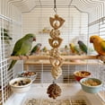 thumbnail image 5 of Natural Wooden Parrot Swing With Chewable Beads And For Small Medium Birds Play Gym Activity, 5 of 5
