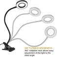 thumbnail image 3 of Clip Light Reading Lights 48 LED Clamp-on Desk Lamp with 3 Color Modes and 10 Brightness Dimmable, 360 ° Flexible Gooseneck Book Clamp Light for Video Conference Lighting Headboard, 3 of 7