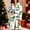 #147-Green, variant on Women's Sherpa Lined Coat - Hooded Winter Coat with Christmas Print & Faux Fur Trim - Oversized Casual Fleece Jacket with Long Sleeve and Horn Button Closure