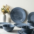 thumbnail image 3 of Mainstays Darby 12-Piece Stoneware Dinnerware Set Blue, 3 of 9