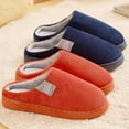 thumbnail image 4 of Zapatillas de casa de fondo suave y grueso para hombre y mujer, pantuflas de felpa para el hogar, zapatillas térmicas antideslizantes para interiores, Invierno, 4 of 5