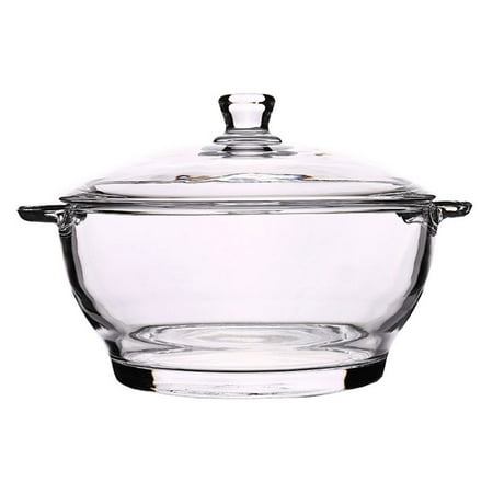 

1pc Kitchen Glassware Salad Bowl Tempered Glass Bowl Microwave Oven Food Bowl