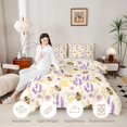 thumbnail image 3 of Erosebridal Vintage Bug Bee Full Size Comforter Sets,Watercolor Floral Bedding Comforter Set,Cream Yellow,Reversible,3-Piece,1 Comforter and 2 Pillowcases, 3 of 7