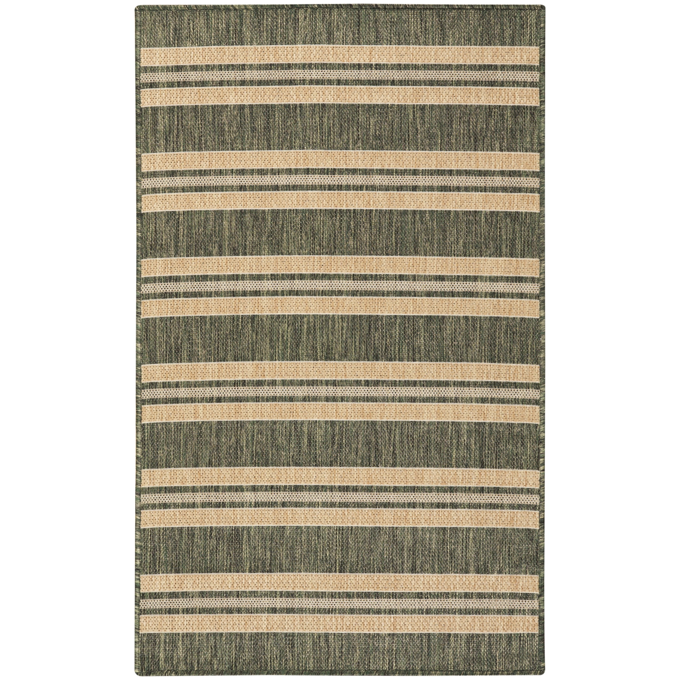 Nourison Horizon Indoor/Outdoor 3' x 5' Green Modern Rug