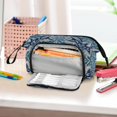 thumbnail image 6 of Nylon Fish Mouth Pencil Case with Large Capacity Zipper Pencil Pouch Dark Teal Turtle Pattern Pencil Bag Organizers, 6 of 7