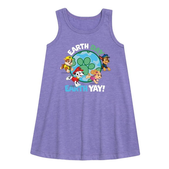 Paw Patrol - Earth Day Yay - Toddler and Youth Girls A-line Dress