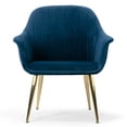 thumbnail image 6 of Angela Blue Velvet Loveseat and Accent Chair Set, 6 of 8