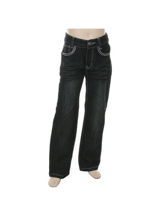  Men's Classic Baggy Jeans Elastic Waist Tie Hip Hop Grunge  Embroidery Wide Leg Denim Pants,Black,M : Clothing, Shoes & Jewelry