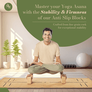 Yos - The Indian Yoga Shop Cork Yoga Block 2 Pack 9 x 5 x 3 Inches