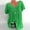 Green, variant on UTTOASFAY Womans Shirts Women Plus Size Short Sleeves V-Neck Print Blouse Pullover Tops Shirt Blue 14(XXXL)