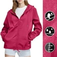 thumbnail image 2 of Kukoosong Women's Rain Jacket Water Proof Thin Bicycle Raincoat Outdoor Travel Cycling Jacket Windbreaker with Hood, 2 of 7