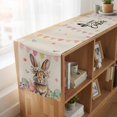 thumbnail image 6 of Easter Table Runner, Spring Rabbit Eggs Roses Colorful Flags Leaves Washable Cotton Linen Table Runners 72 Inches Long, Dresser Scarf Runner for Dining/Coffee/Kitchen/TV Stands/Cabinets 13''x72'', 6 of 9