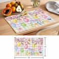 thumbnail image 6 of Happy Easter Placemats Set of 4 Spring Colorful Eggs Butterfly Plaid Checkered Place Mats Indoor Wipeable Table Mats Washable Dining Table Placemats for Kitchen Holiday Party Home Decor 13x19 Inch, 6 of 9